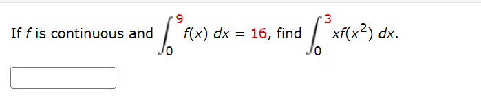 for the area of the shaded region. Evaluate the integral to find