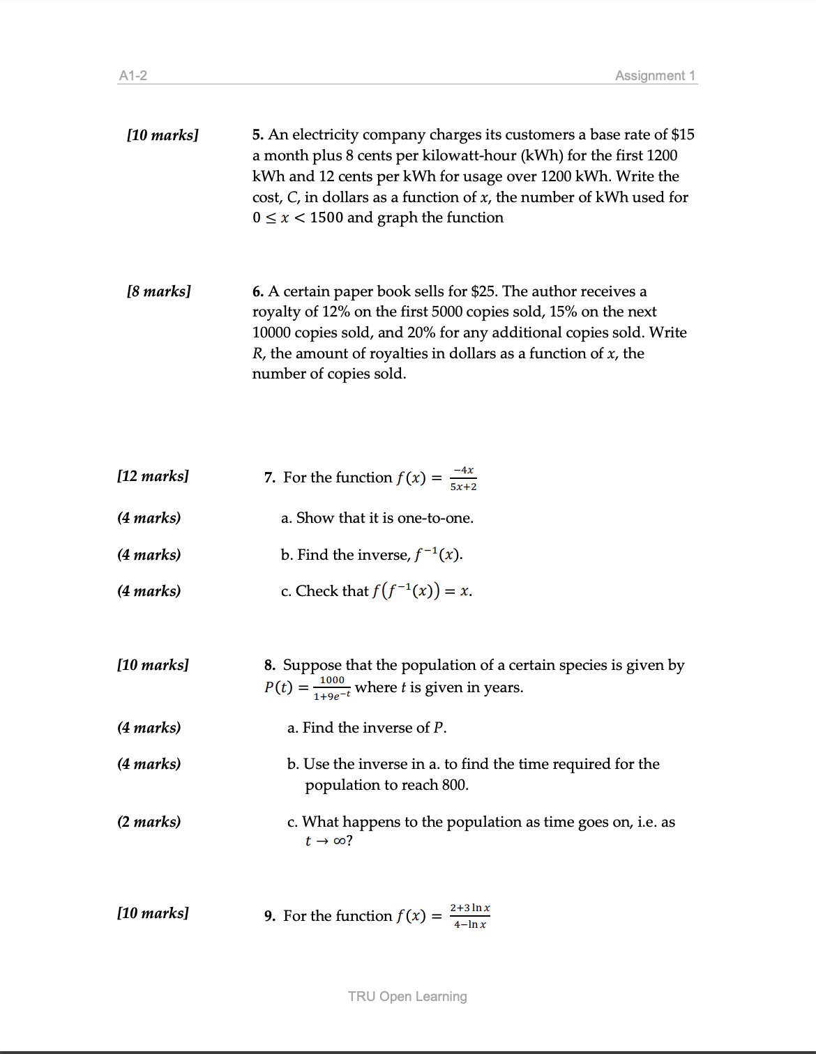 2. Find a formula for the function f whose graph is shown