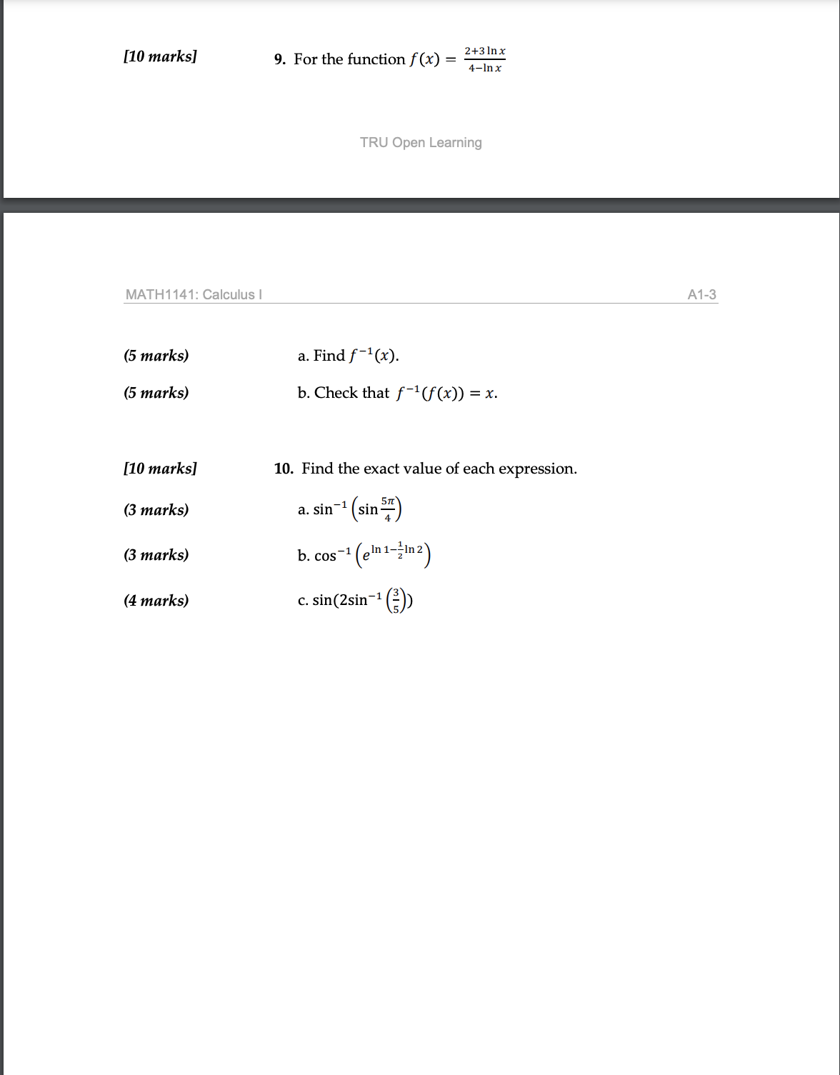 in the diagram below. -1 o 1 2 3 4 5 6