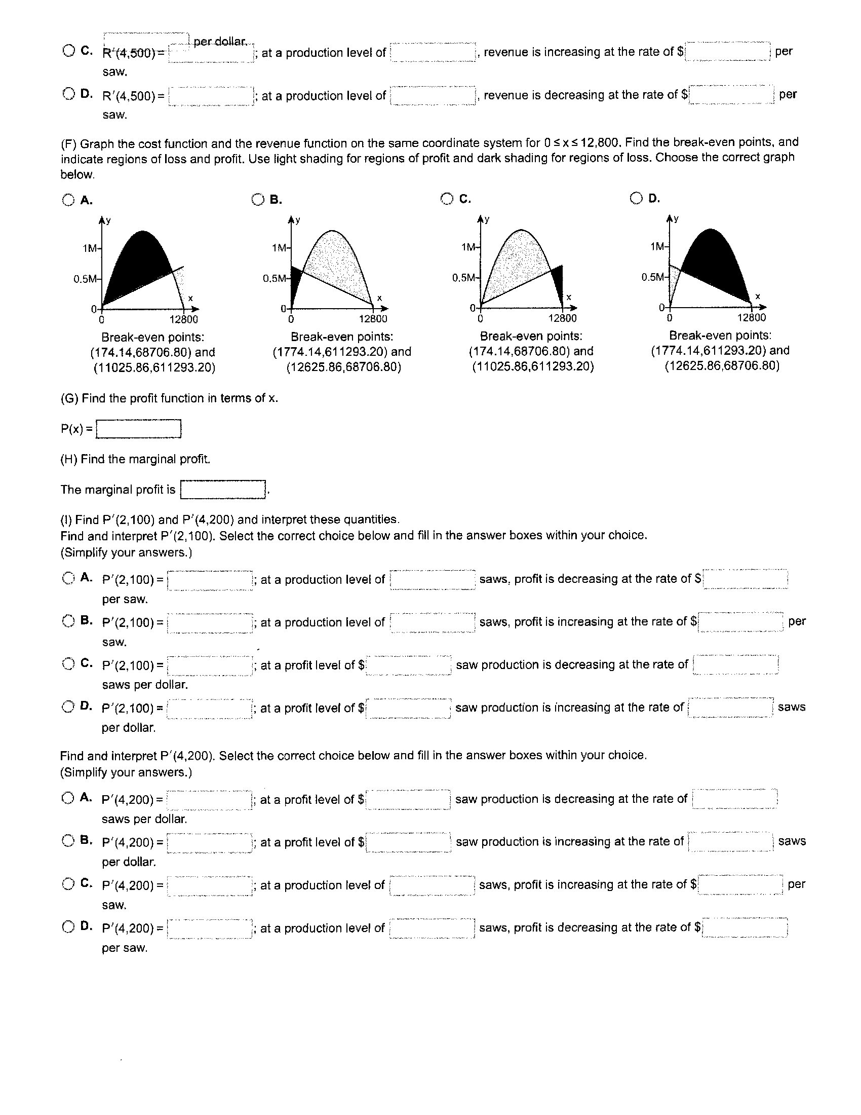 answer.)Student: Sterling White Instructor: David Scott Date: 11/21/22 Course: Math1325 Calculus for