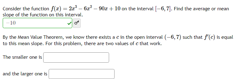  Consider the function f(x) = 2x3 - 6x - 90x +