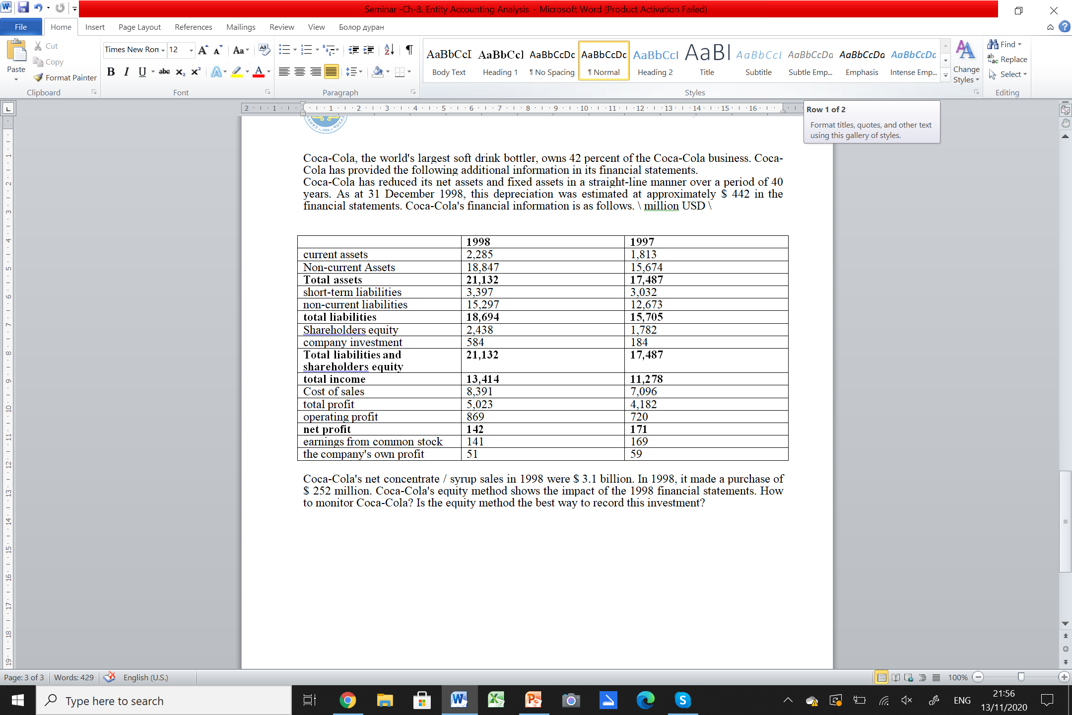 Help me about this Seminar -Ch-8. Entity Accounting Analysis - Microsoft Word