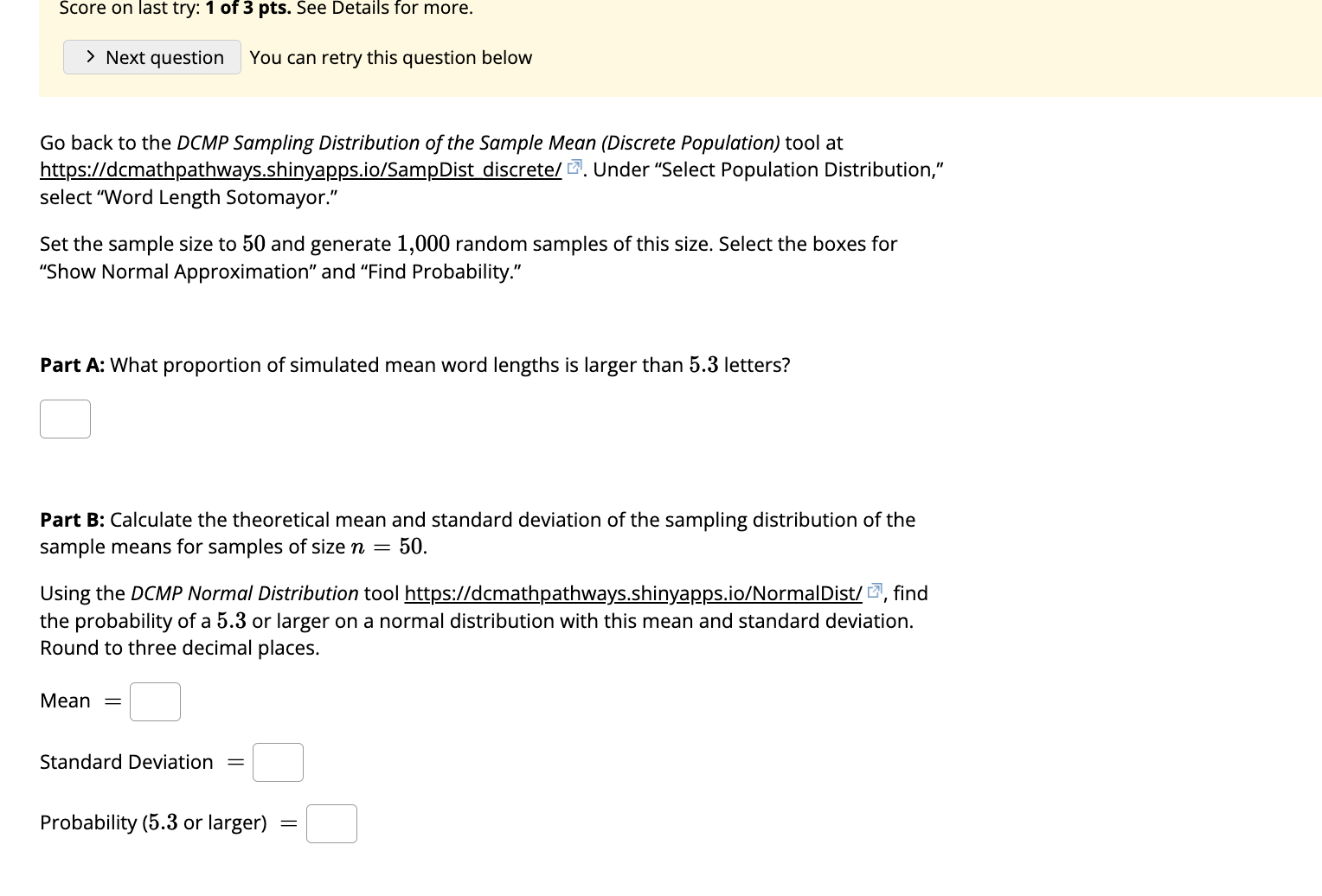 See Details for more. > Next question You can retry this question