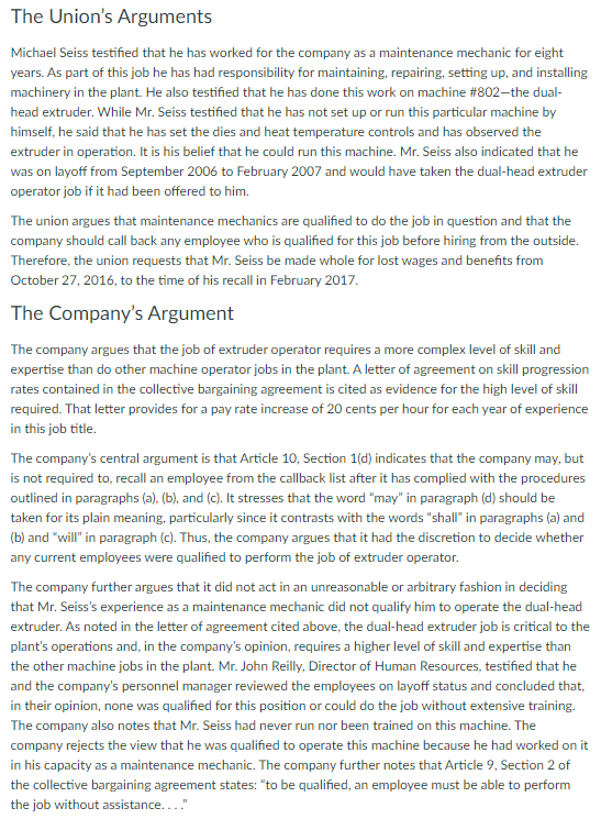 of Electrical Workers. AFL-CIO Local 400, ABC Wire Making Company The Issue