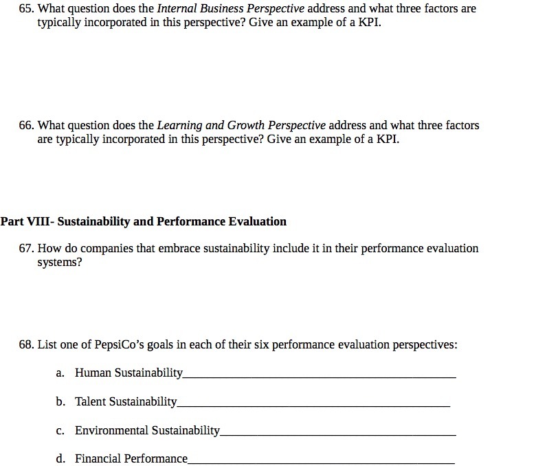  ES. What question does the Internal Business Perspective address and what