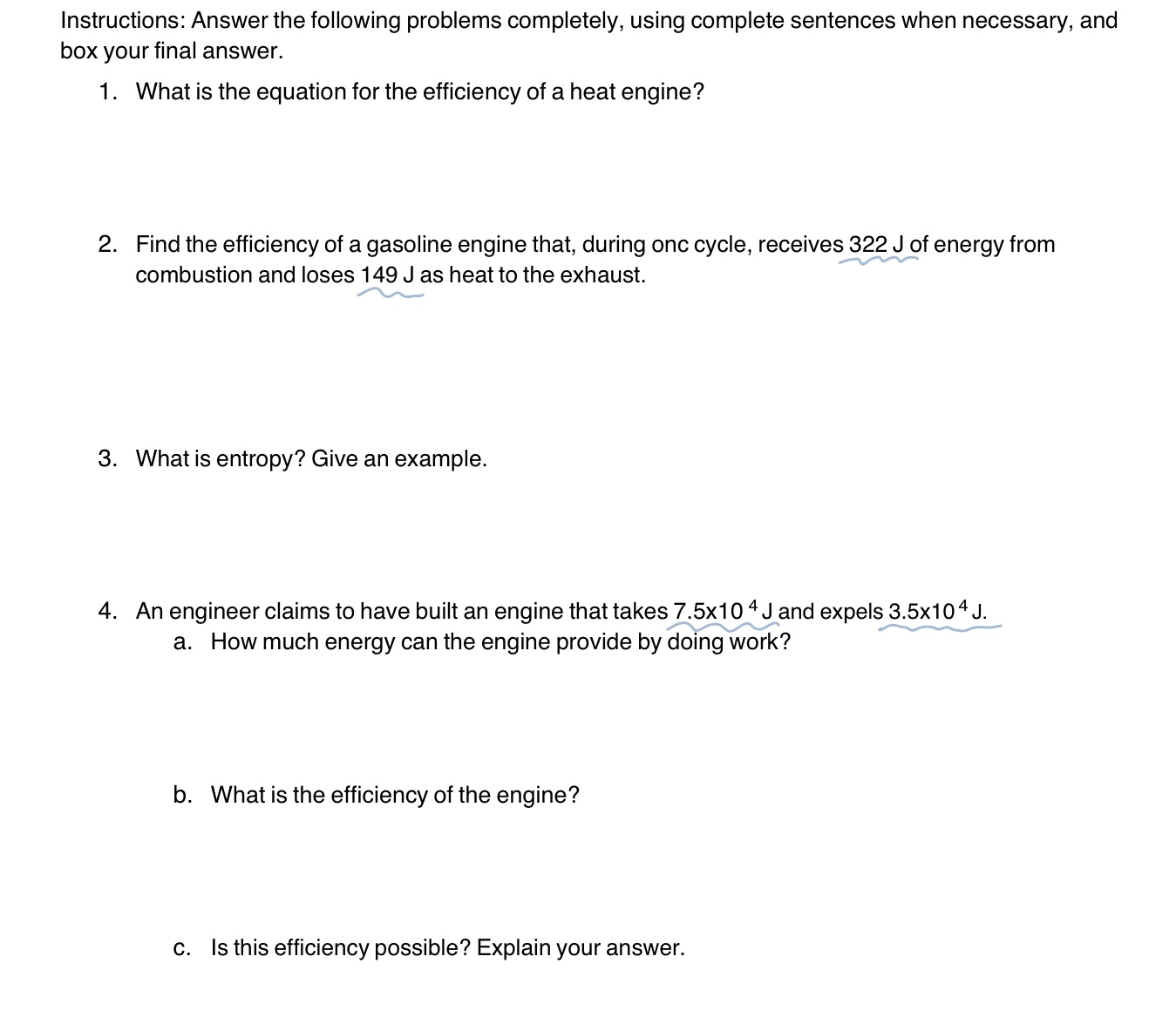 and box your final answer. 1. What is the equation for the
