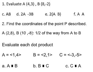 -3B e. 2(A B) f. A A 2. Find the coordinates of