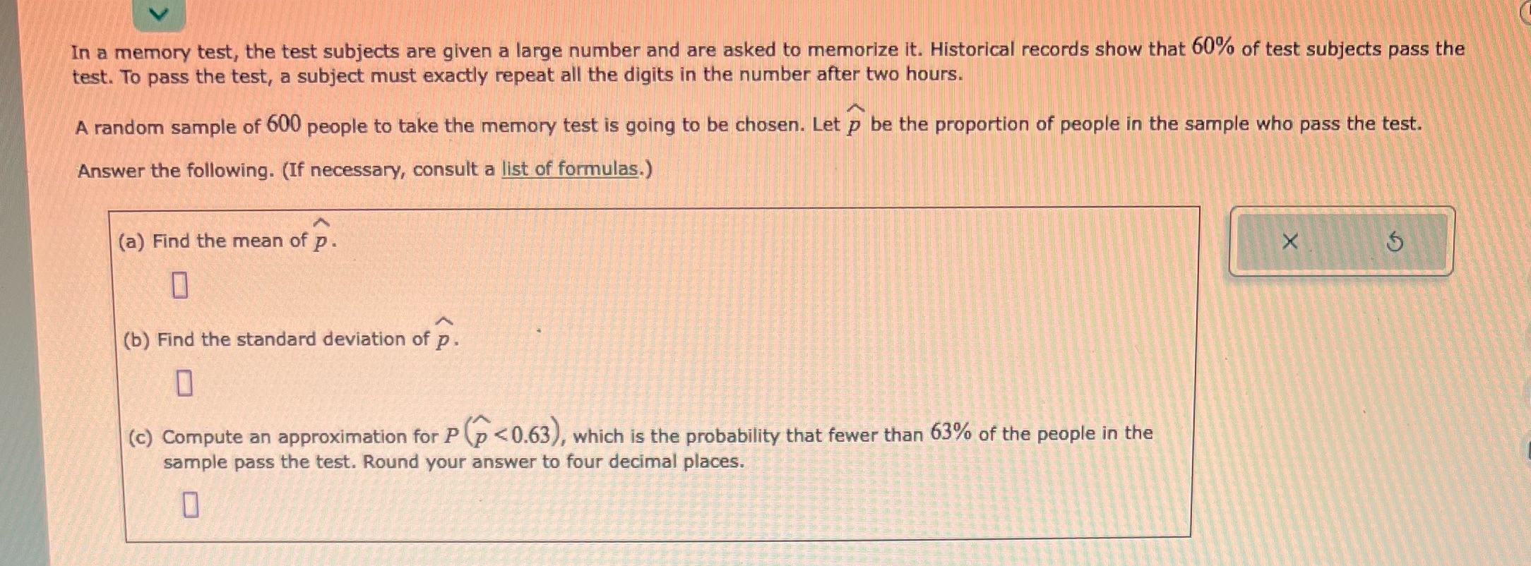 In a memory test, the test subjects are given a large