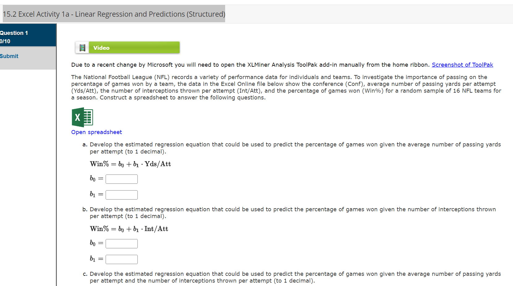 for dataThe National Football League (NFL) records a variety of performance data