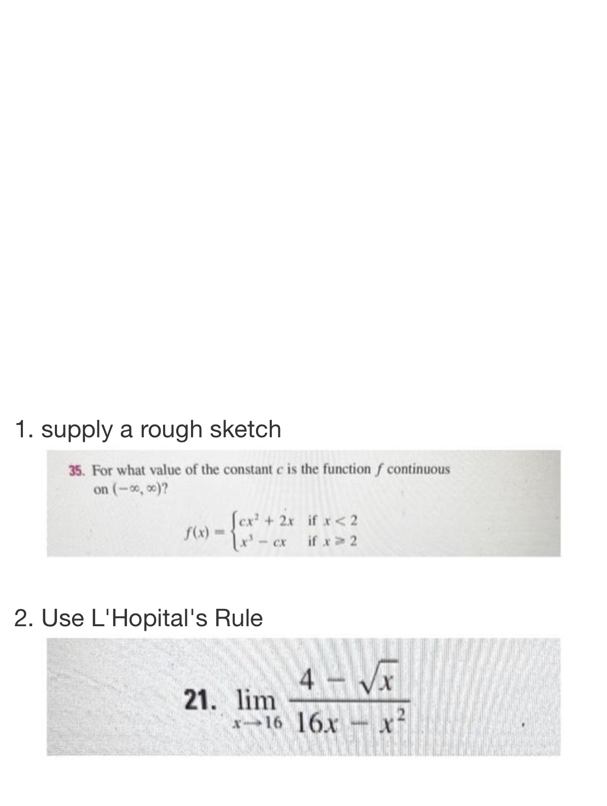 1 . supply a rough sketch 3. For what value of the