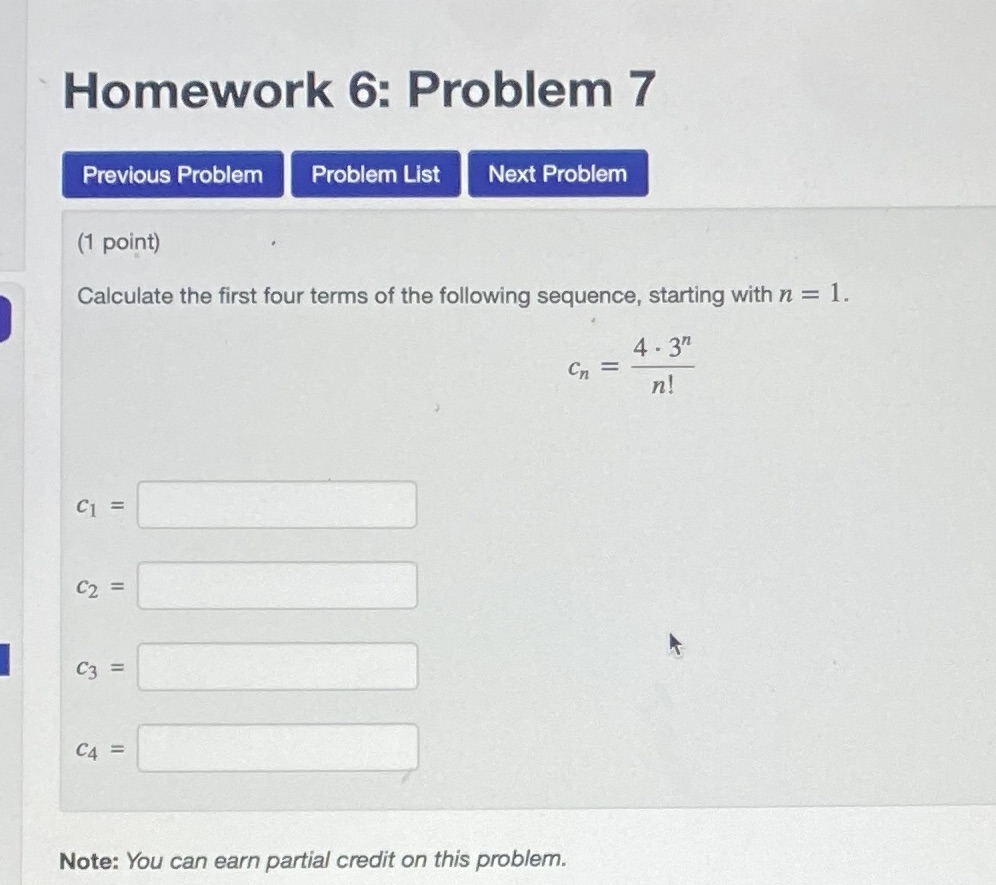  Homework 6: Problem 7 Previous Problem Problem List Next Problem (1