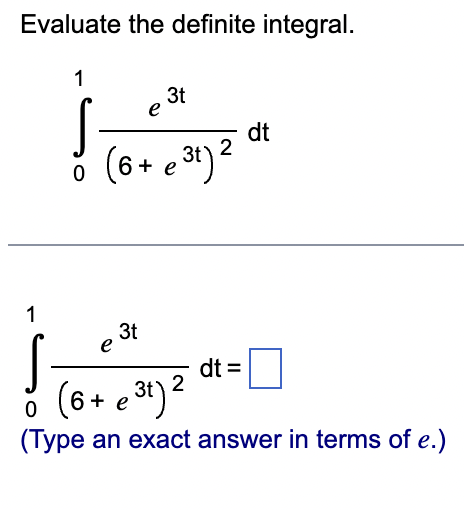 3t ) 2 dt e 3t - (6+ 3t ) 2 dt