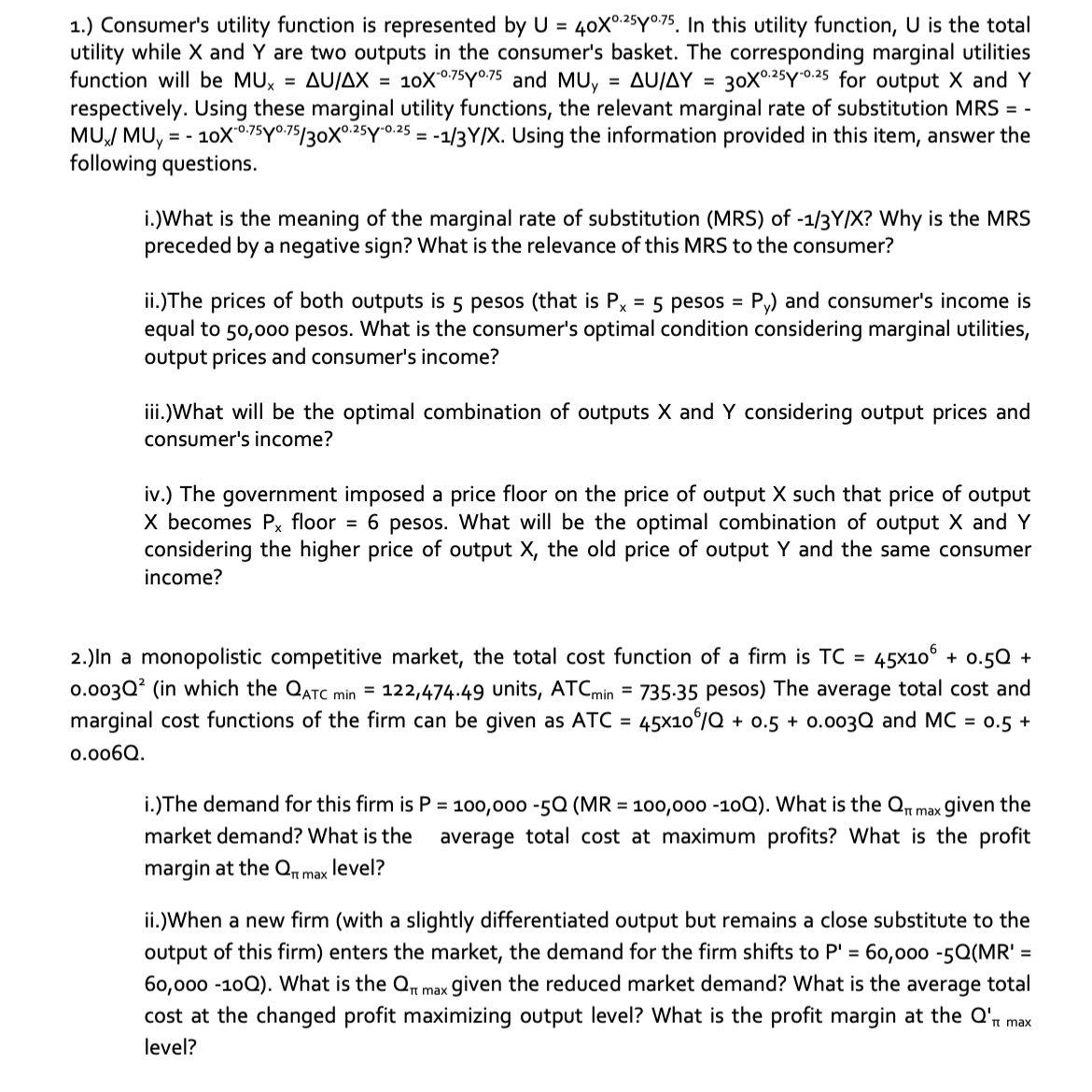 - 20X 75Y75[30X**Y** = -1/3Y/X. Using the information provided in this item,