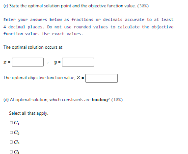 the region satisfying the constraint. Clear All Draw:(b) Graph only the feasible