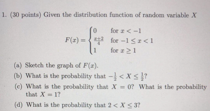 make as quick as u can answer this 1. (30 points) Given