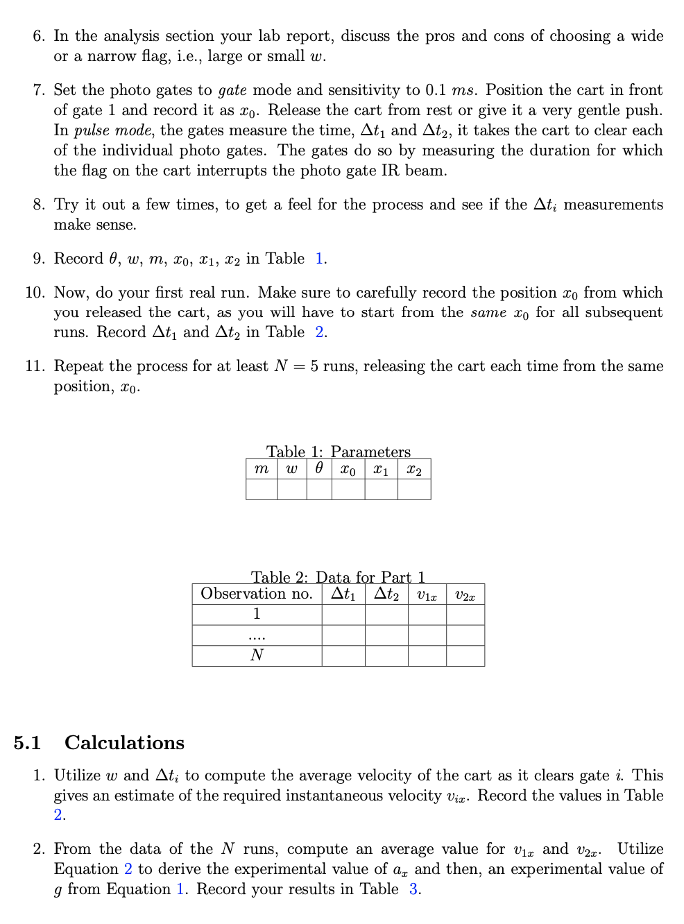 experiences an uniform acceleration, (1' that points along the track (here, chosen