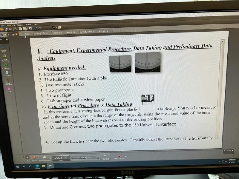 thebion.Libcap EAT Set up & Procedure Activity1-Data I. : Equipment, Experimental