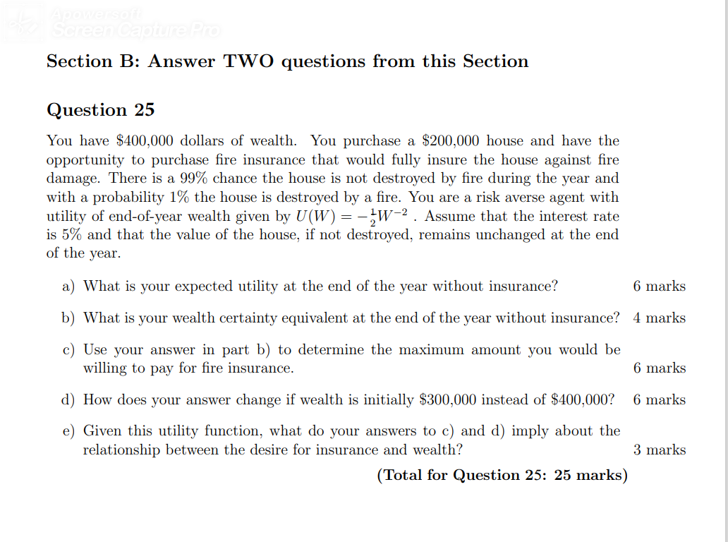 have $400,000 dollars of wealth. You purchase a $200.000 house and have