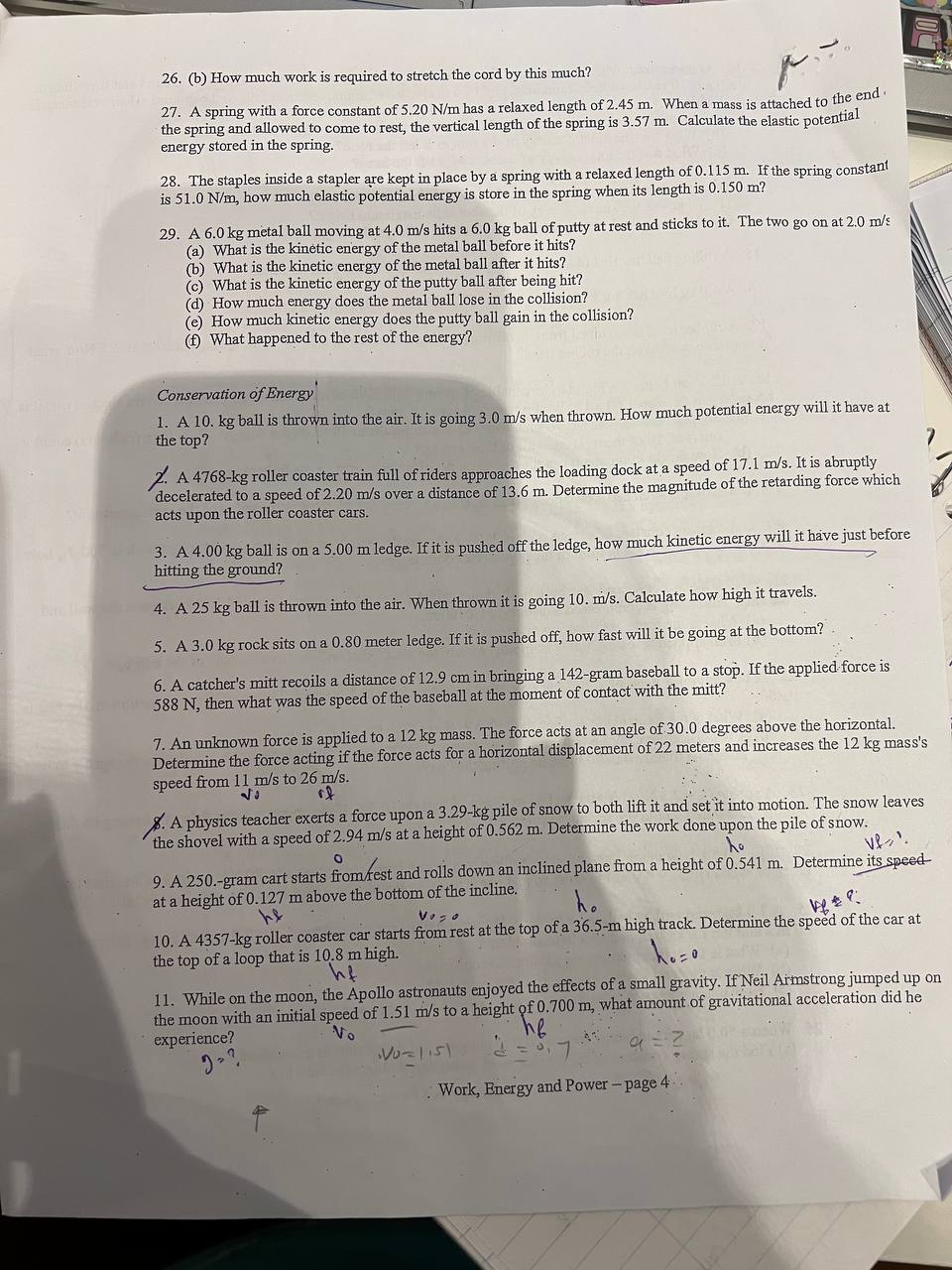 26. (b) How much work is required to stretch the cord by