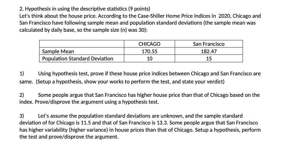 about the house price. According to the Case-Shiller Home Price Indices in