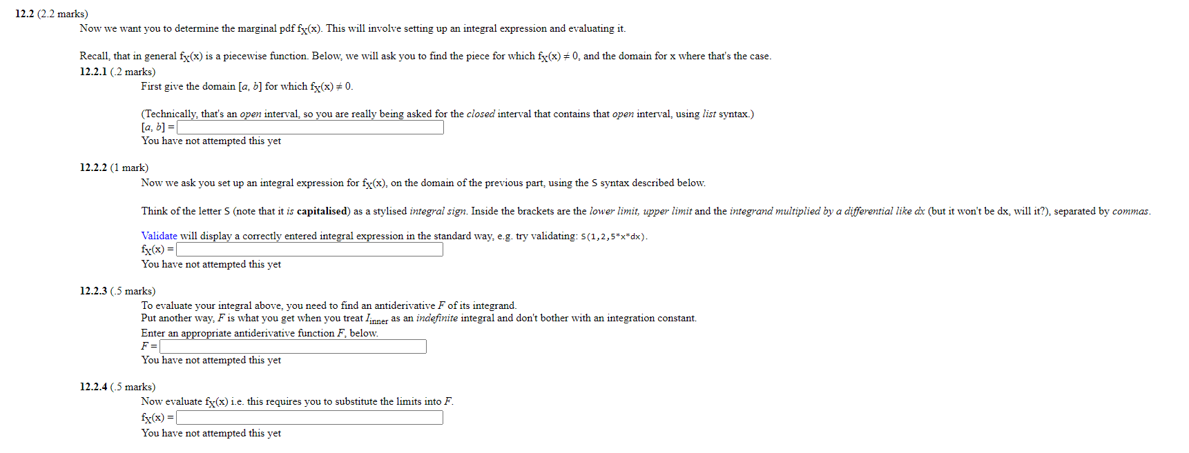 a double integral: where dA is either dx dy or dy dx