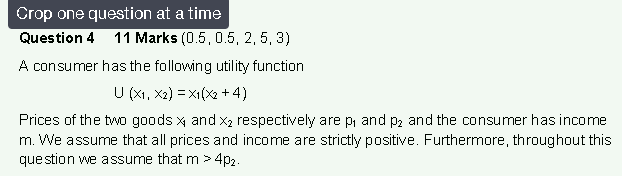 Drop one question at a time lQuestion 4 11 Marks [0.5,