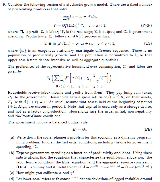 4. No macroeconomic model argue: that lack of nancing can bring about