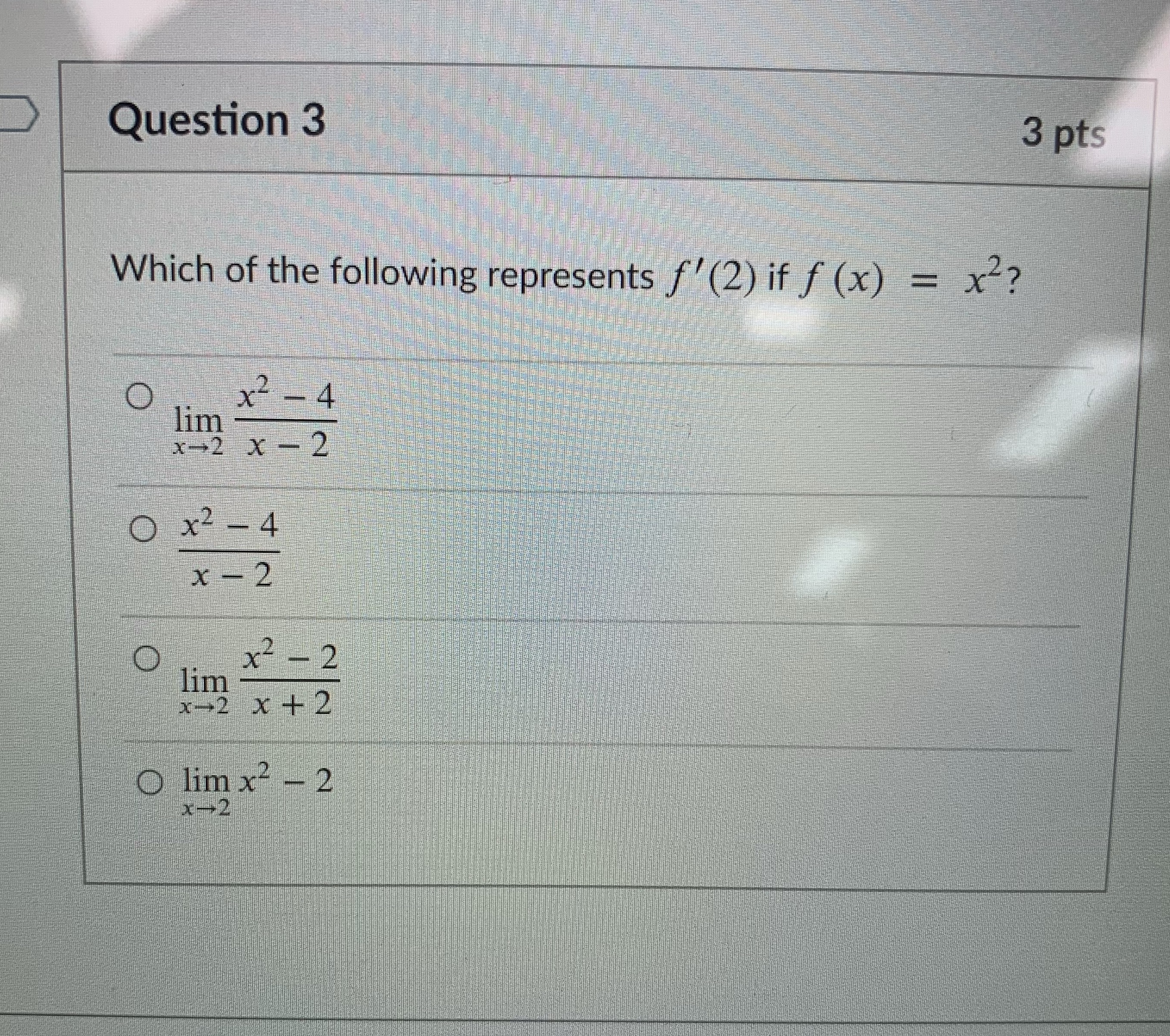 Question 3 liny 11m 3 pts
