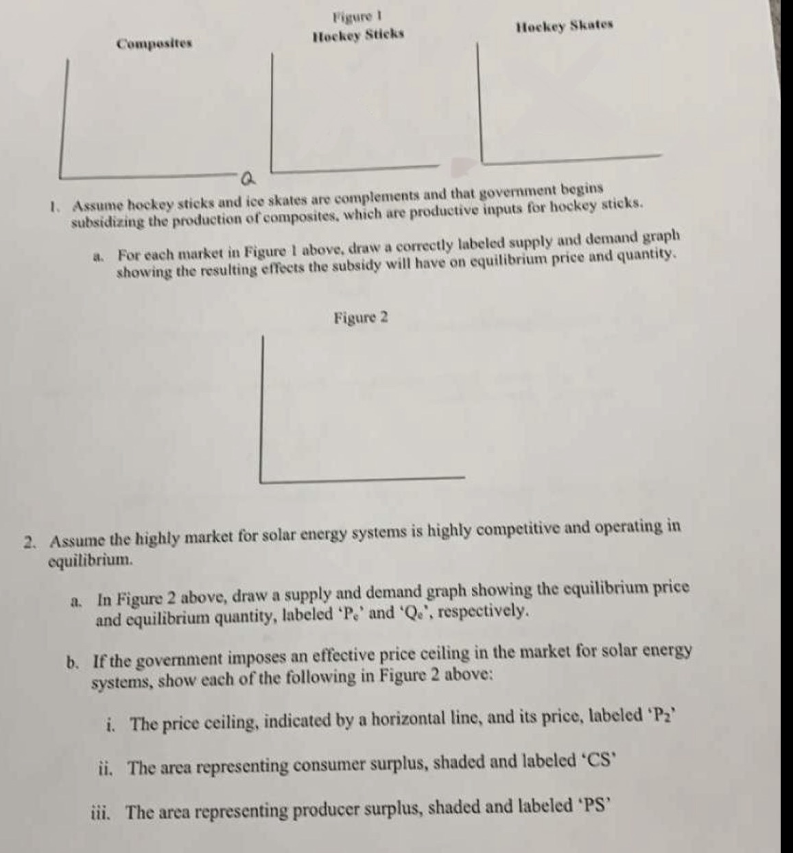 I need a drawing for each graph. Figure I Composites Hockey Sticks
