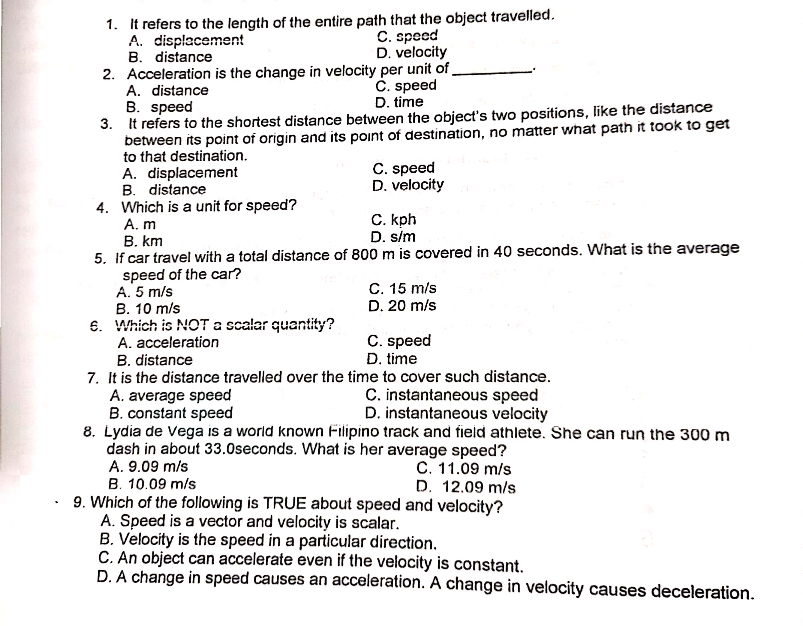 must consrder a point of reference. A reference point is something that