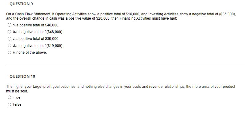 to see today. C) True If.) False QUESTIONS Suggesting possible changes to