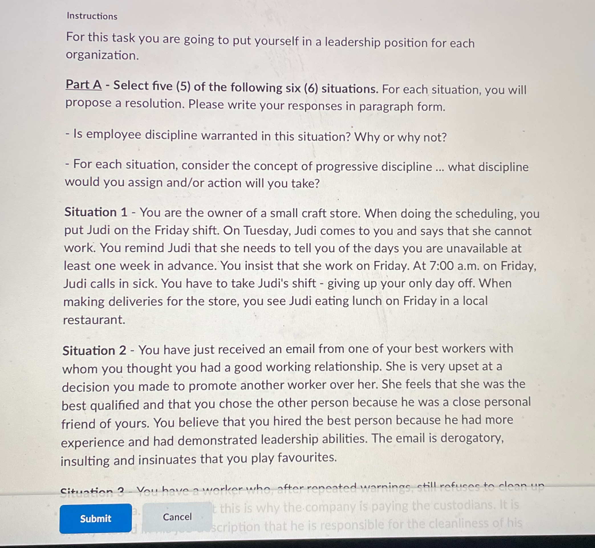 help Instructions For this task you are going to put yourself in