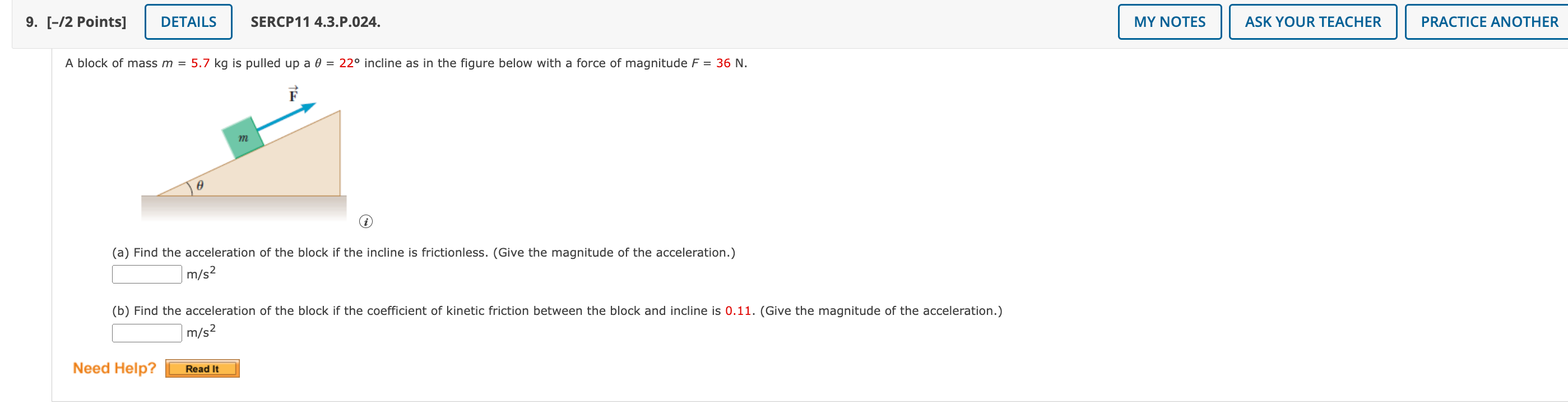 level surface. If the crate accelerates at 1.13 m/s, what is the