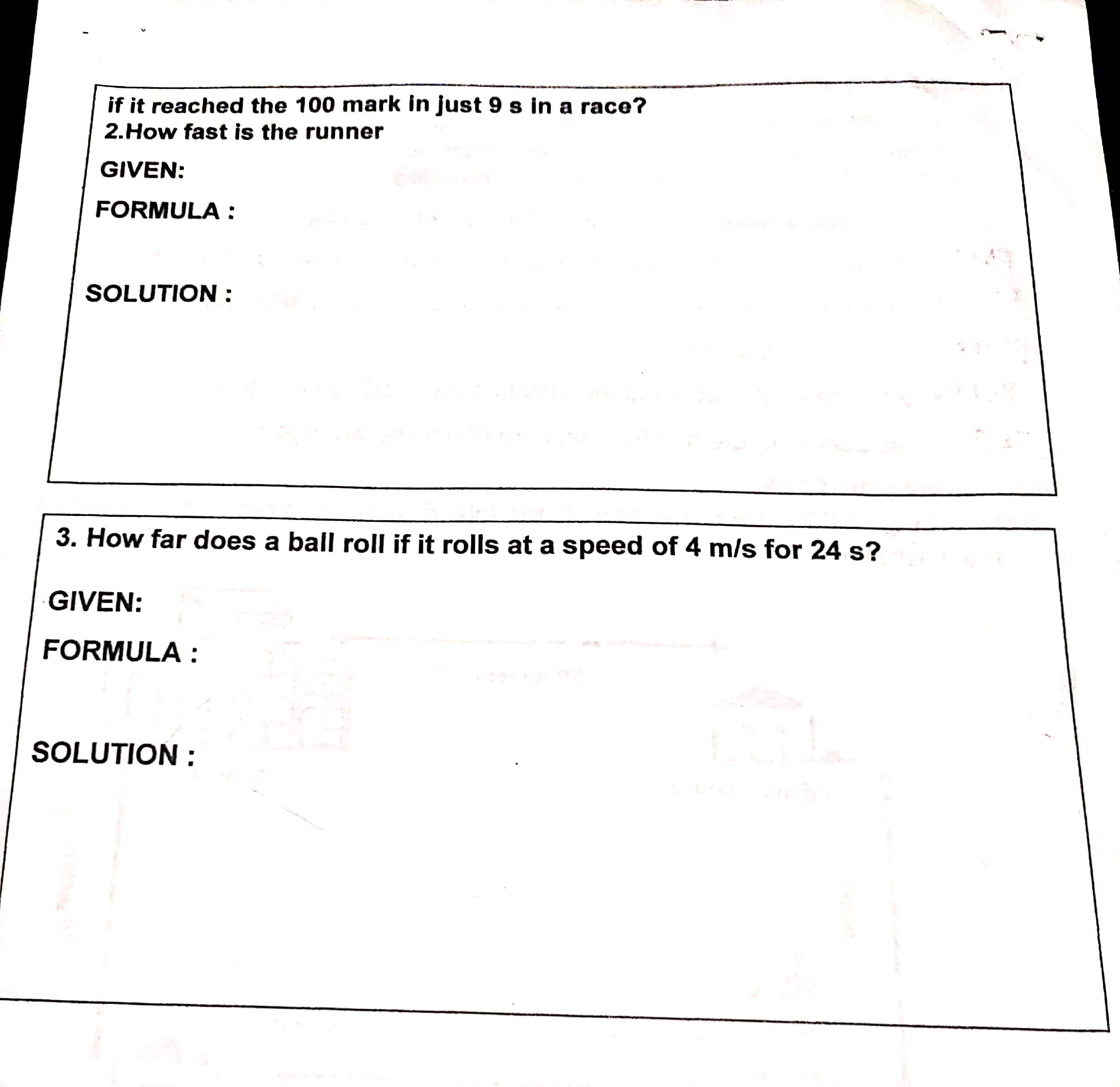 used in the study of motion. Each has its own meaning. Distance