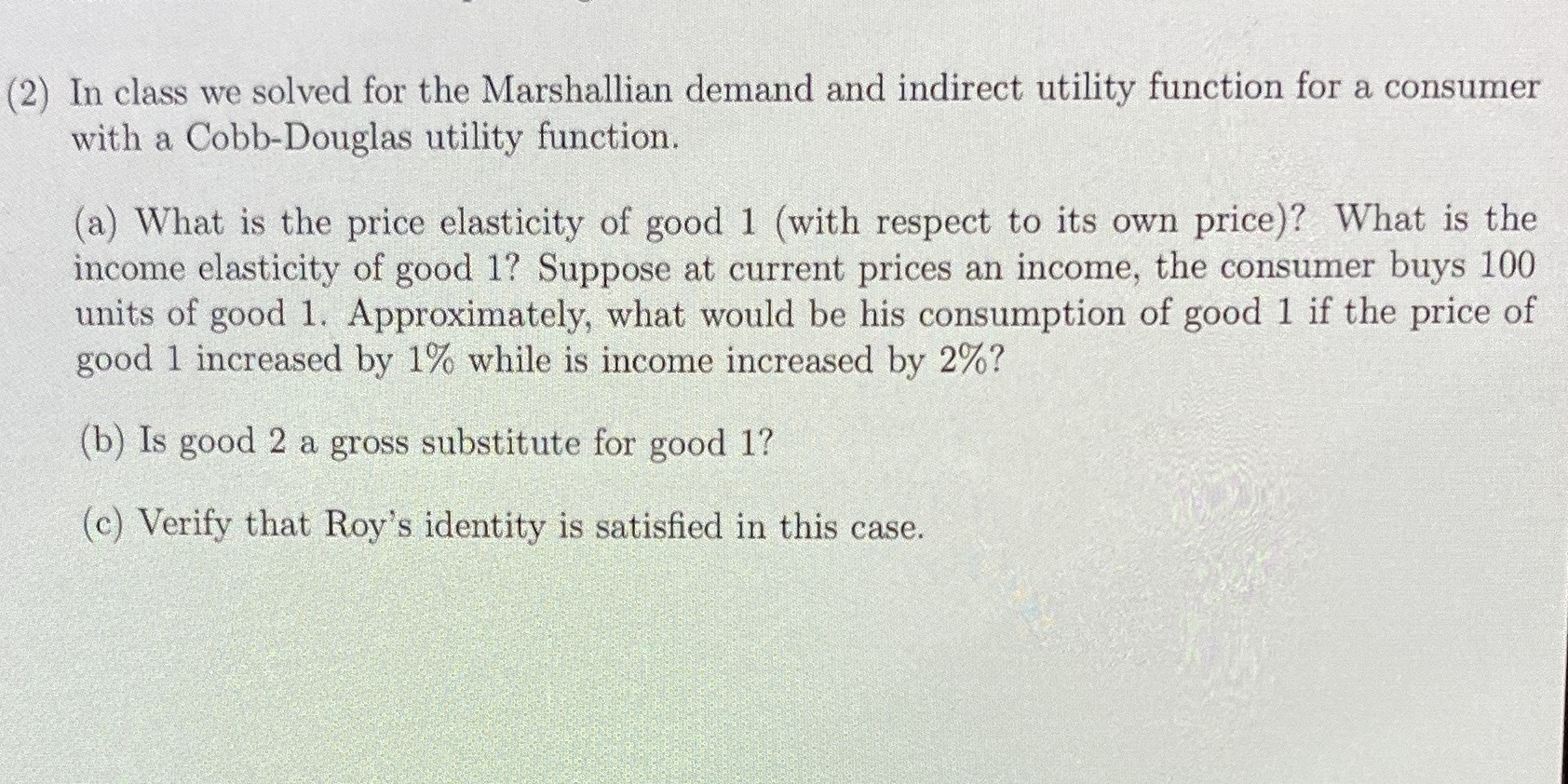 Please help me with this solution! (2) In class we solved for