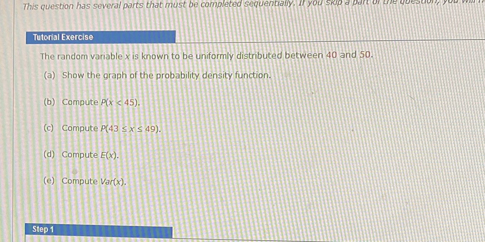  This question has several parts that must be completed sequentially, If