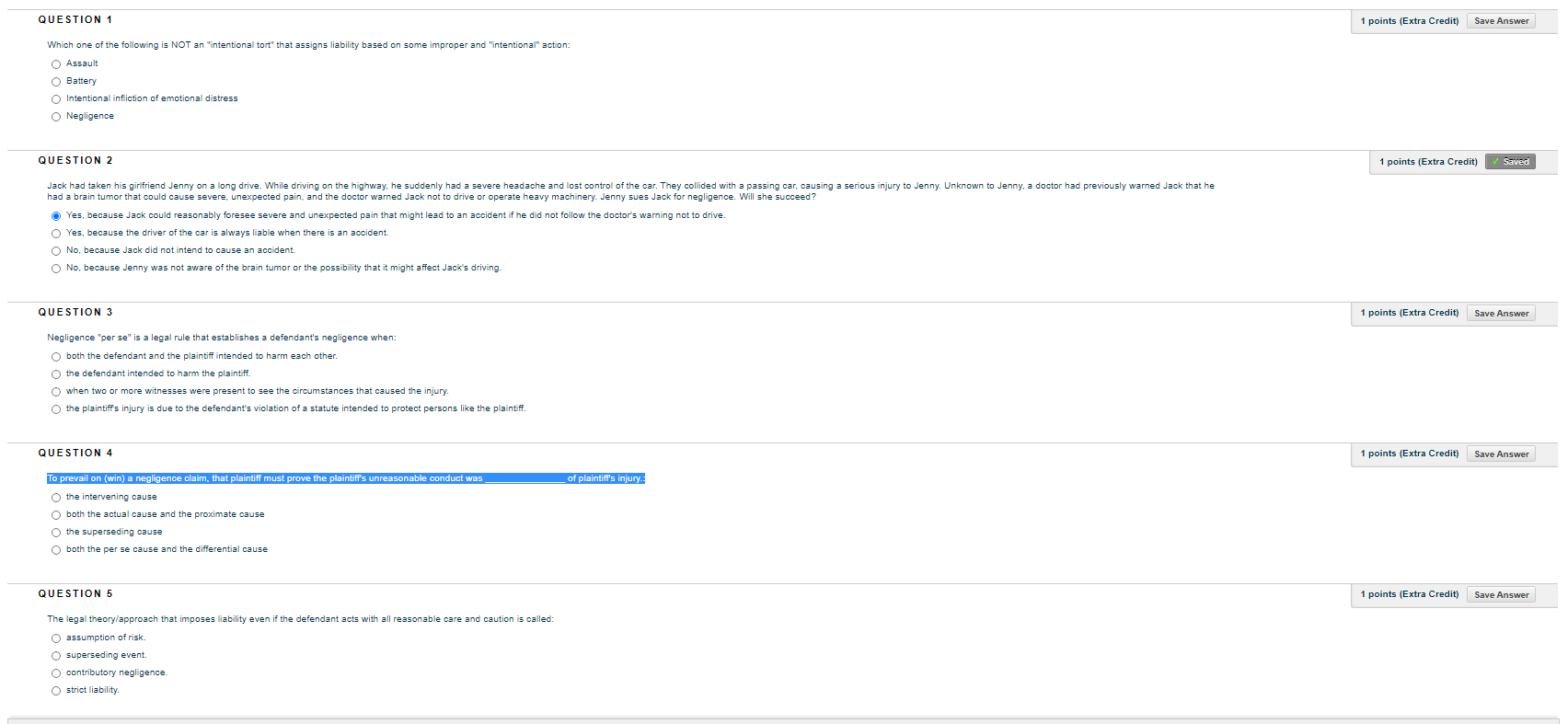 please help QUESTION 1 1 points (Extra Credit) Save Answer Which one