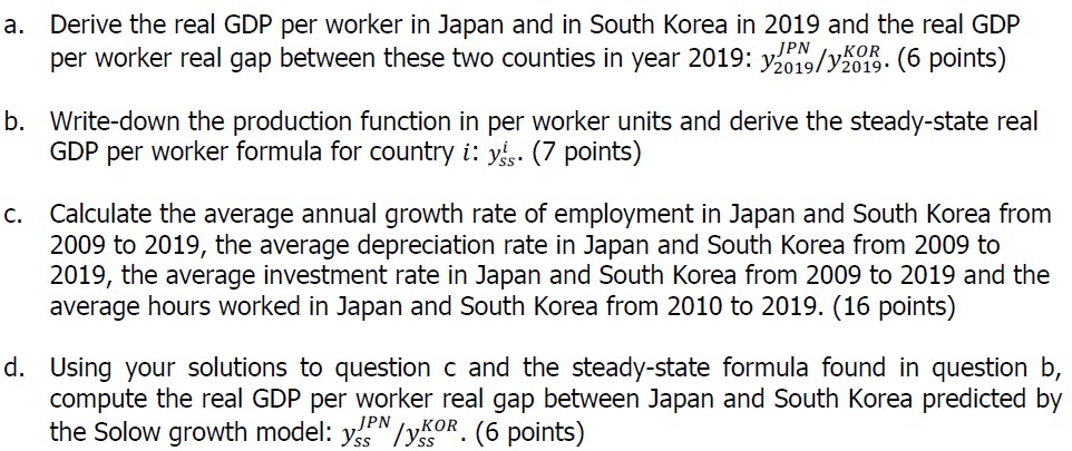 Solow growth model in which the aggregate production function time {for oouniiy