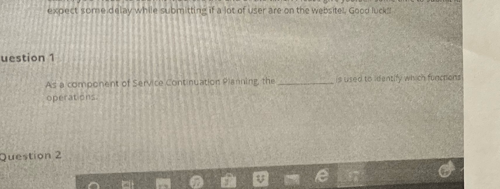  expect some delay while submitting if a lot of user are