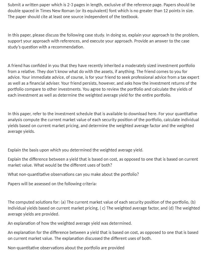 of the reference page. Papers should be double spaced in Times New