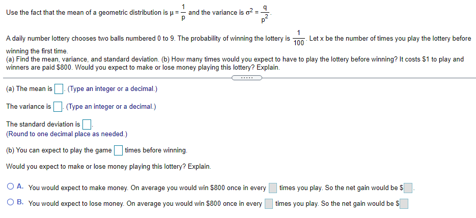 because the probabilities sum to 1 and are all between If] and