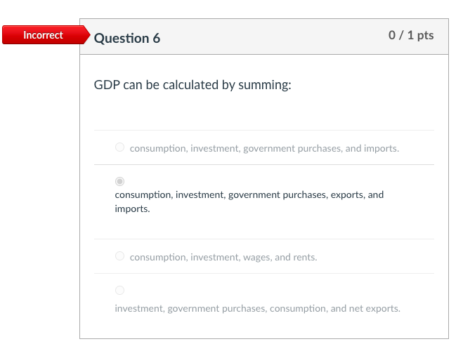 large underground economy results in an: O understated GDP. O overstated GDP