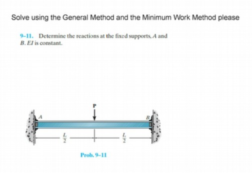 9-11. Determine the reactions at the fixed supports, A and B. E/