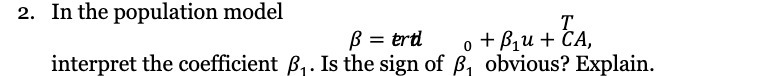51\"\" + CA, interpret the coefficient 51. Is the Sign of 1