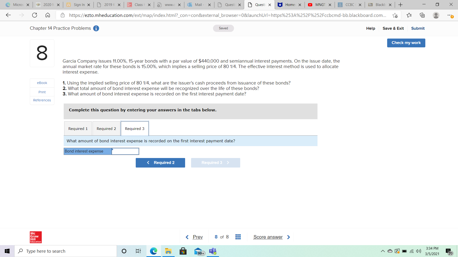 Chapter 14 Practice Problems 0 Saved Help Save E Exit Submit Check