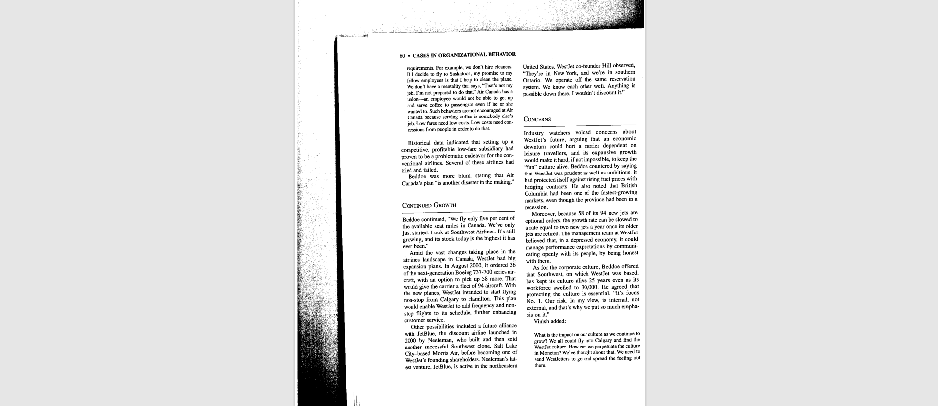 The response to this venture Canada's, the country's leading airline. "We're caused