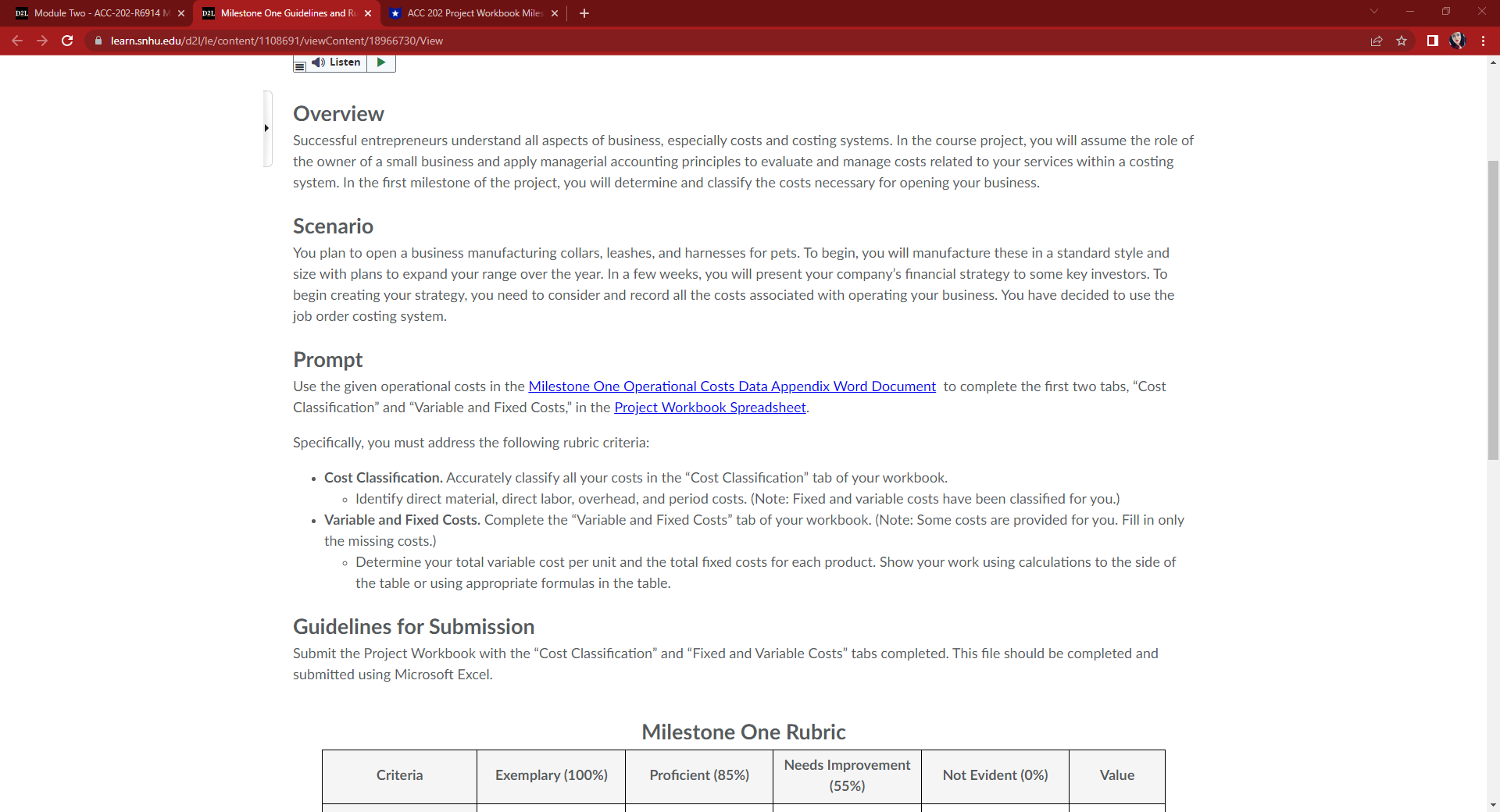  AutoSave . Off ACC 202 Project Workbook (3) - Search (Alt+Q)