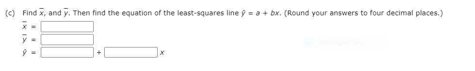 X x WWI): (e) Find the value of the coefficient of determination