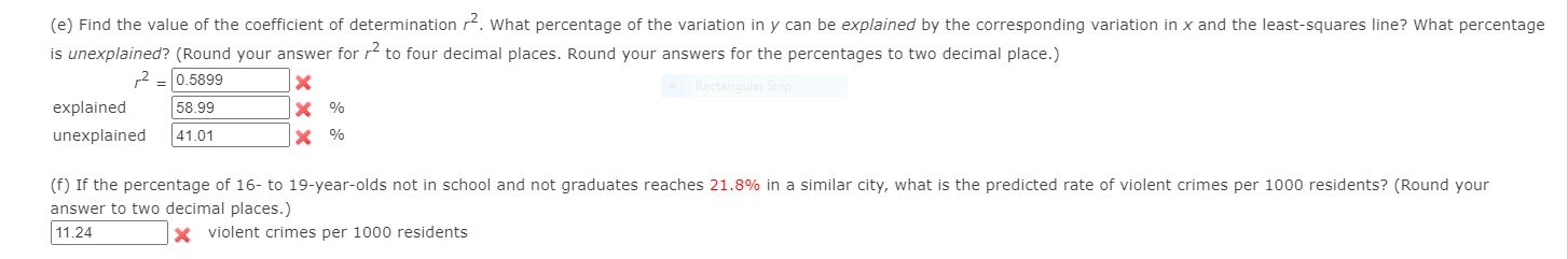 answers for the percentages to two decimal place.) ,2 : x explained