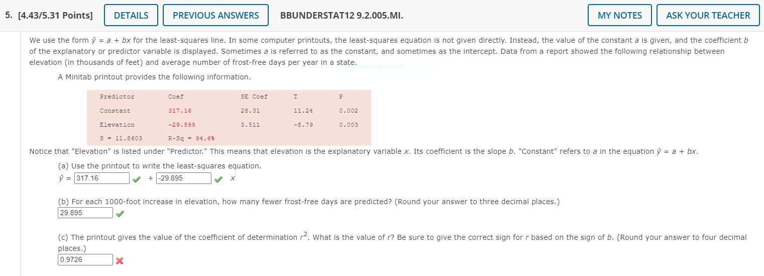 of the calf {in weeks), and let y be the weight of